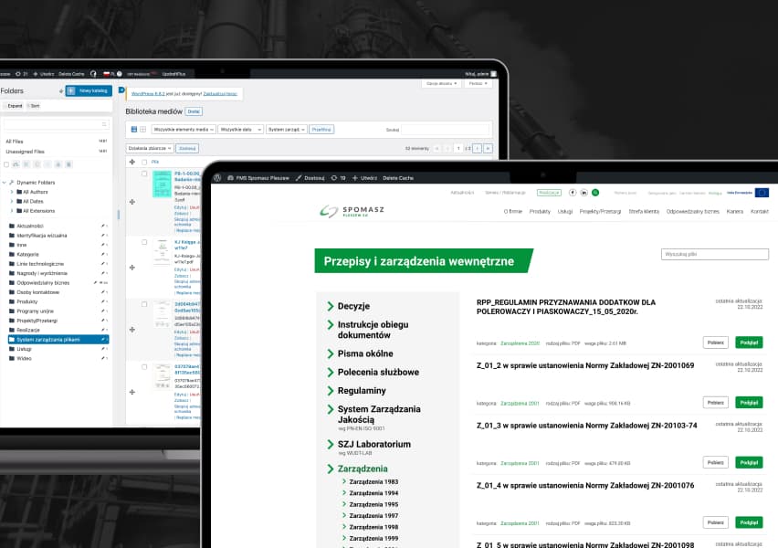Internal Document Management System Screen